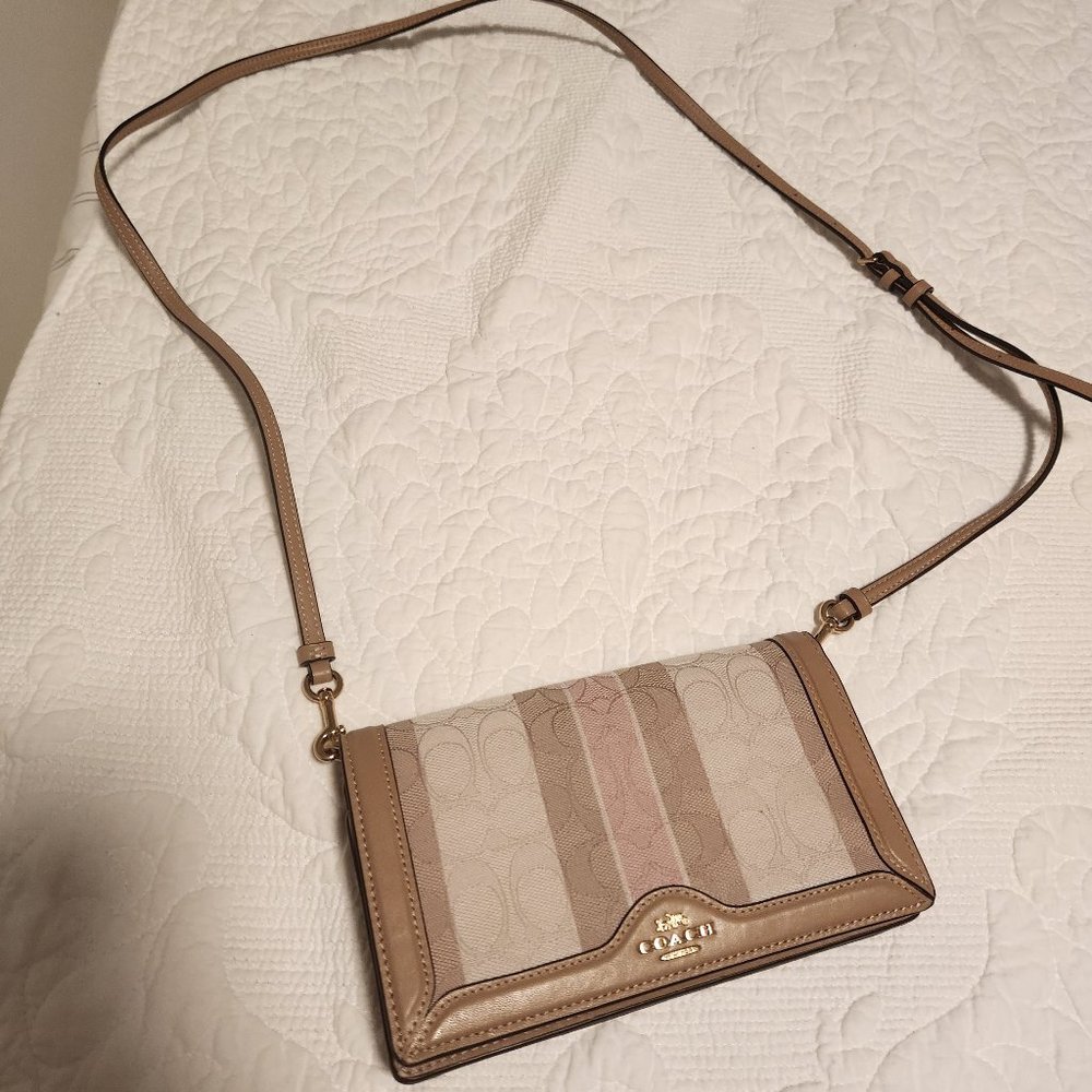Coach foldover crossbody cluch